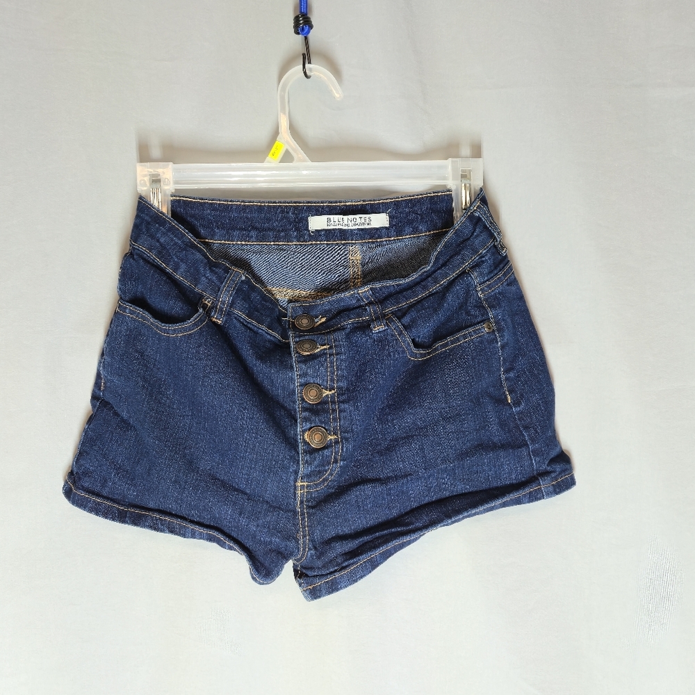 Blue Notes Denim Button Front Shorts Size 28